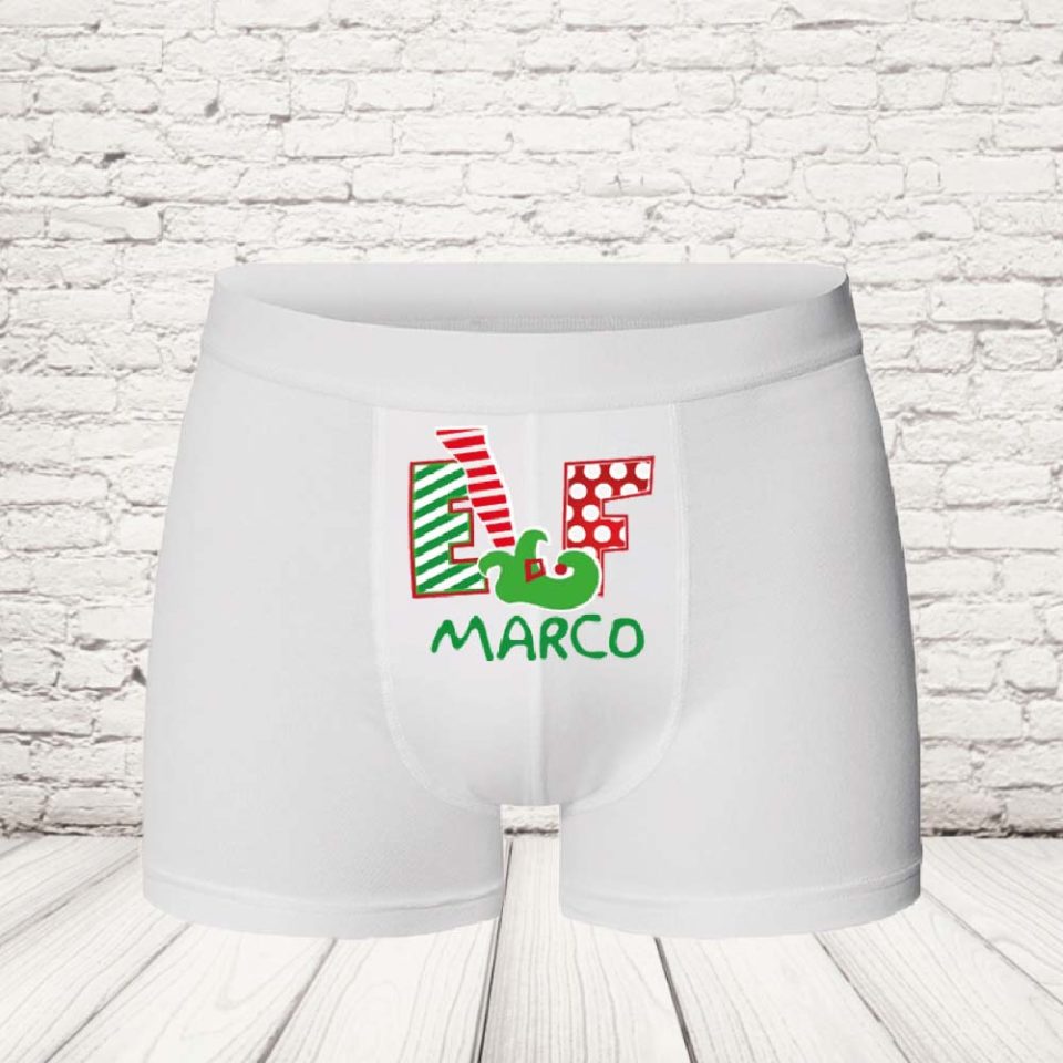 BOXER ''ELF SCARPETTE'' BIANCO