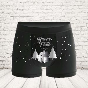 BOXER ''NEVE ALLA PORTA'' NERO