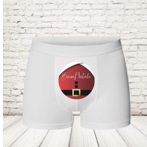 BOXER ''SANTA CLAUS CINTURA '' BIANCO