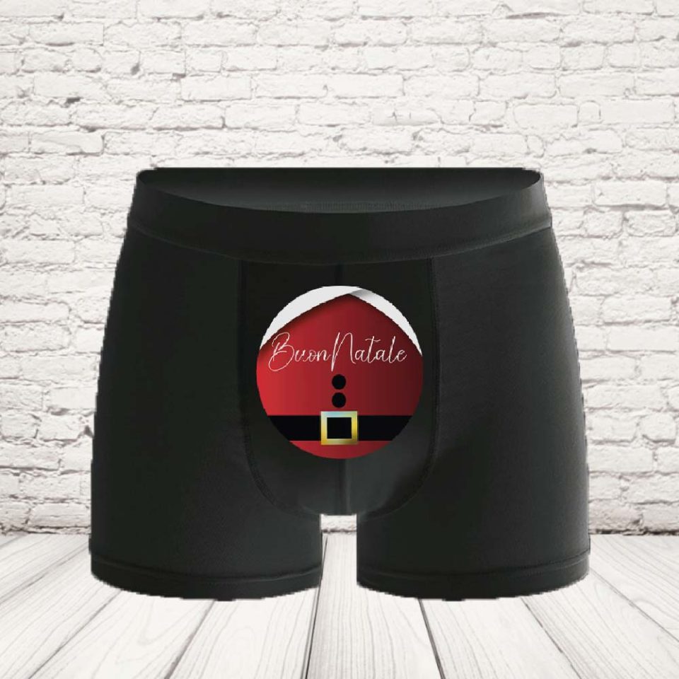 BOXER ''SANTA CLAUS CINTURA '' NERO