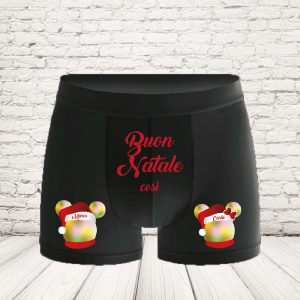 BOXER '' christmas TOPOLINO'' NERO