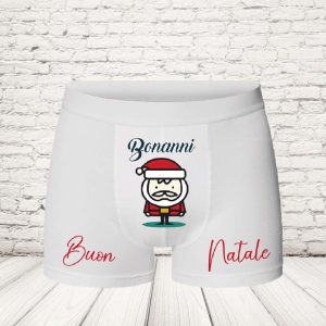 BOXER '' SUPER BABBO CARTOON'' BIANCO