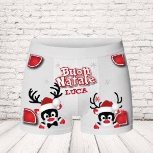 BOXER ''CHRISTMAS RENNA'' BIANCO