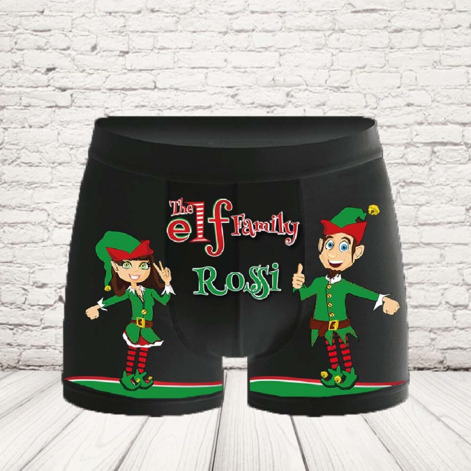 BOXER ''ELF IN FAMILY'' NERO