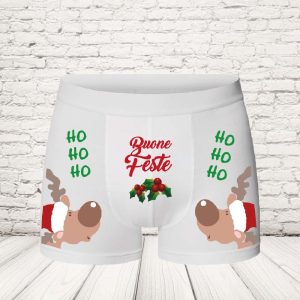 BOXER ''RENNA CARTOON'' BIANCO