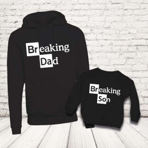 COPPIA FELPE ''BREAKING DAD'' NERE