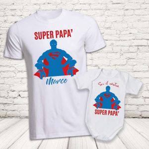 COPPIA T-SHIRT ''SUPEREROEDAD'' BIANCHE