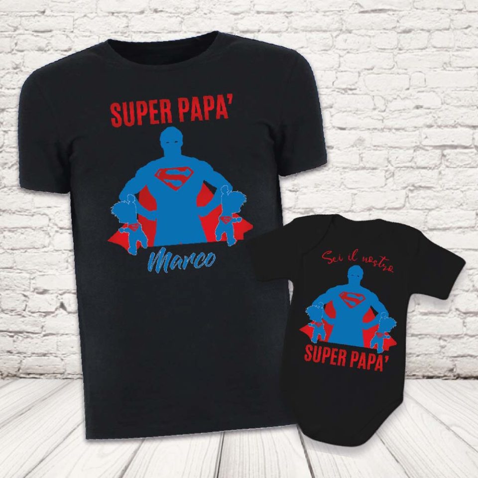 COPPIA T-SHIRT ''SUPEREROEDAD'' NERE