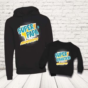 COPPIA FELPE ''COMICS DAD'' NERE