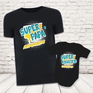 COPPIA T-SHIRT ''COMICS DAD'' NERE