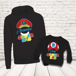 COPPIA FELPE ''SUPER DAD BROS'' NERE