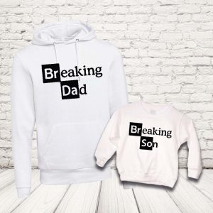 COPPIA FELPE ''BREAKING DAD'' BIANCHE