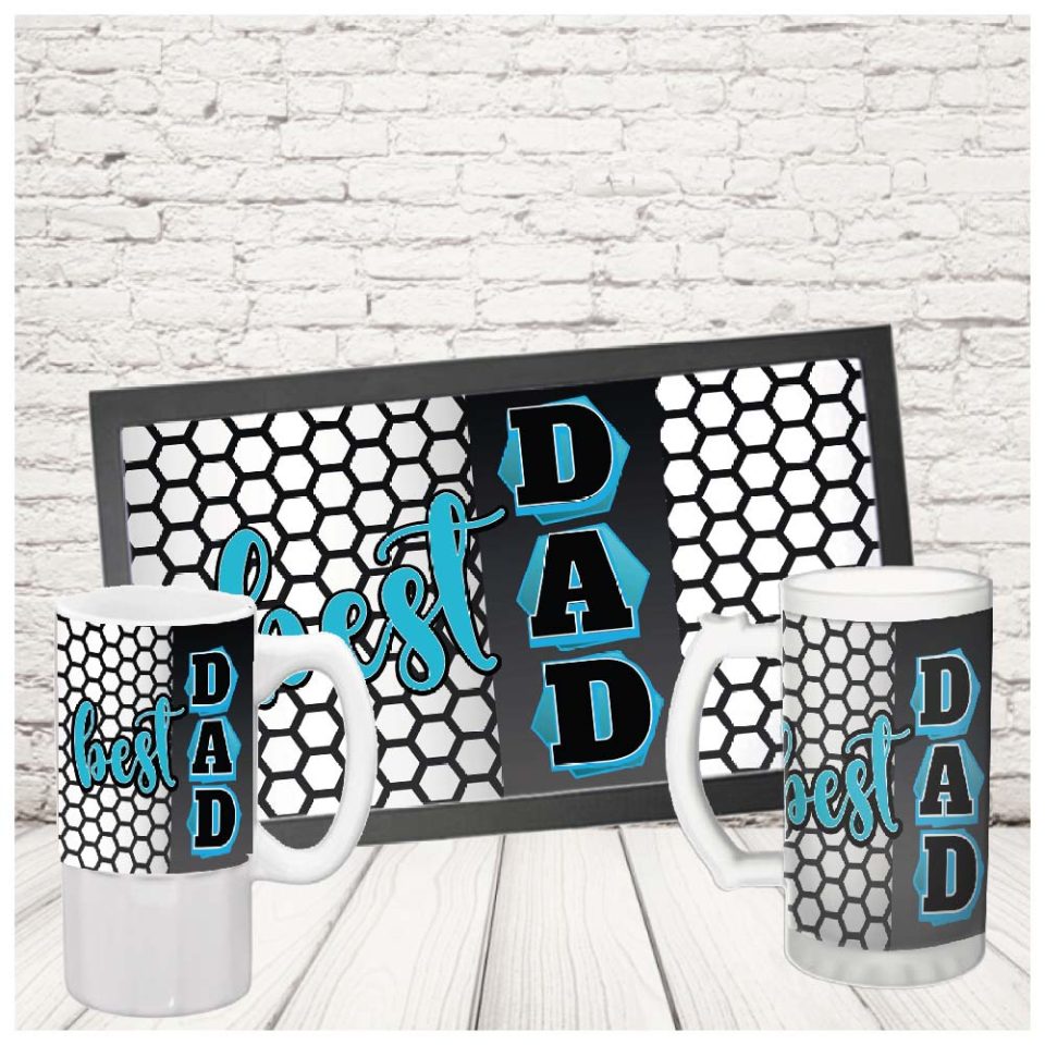 COPPIA BAR ''BEST DAD BLU''