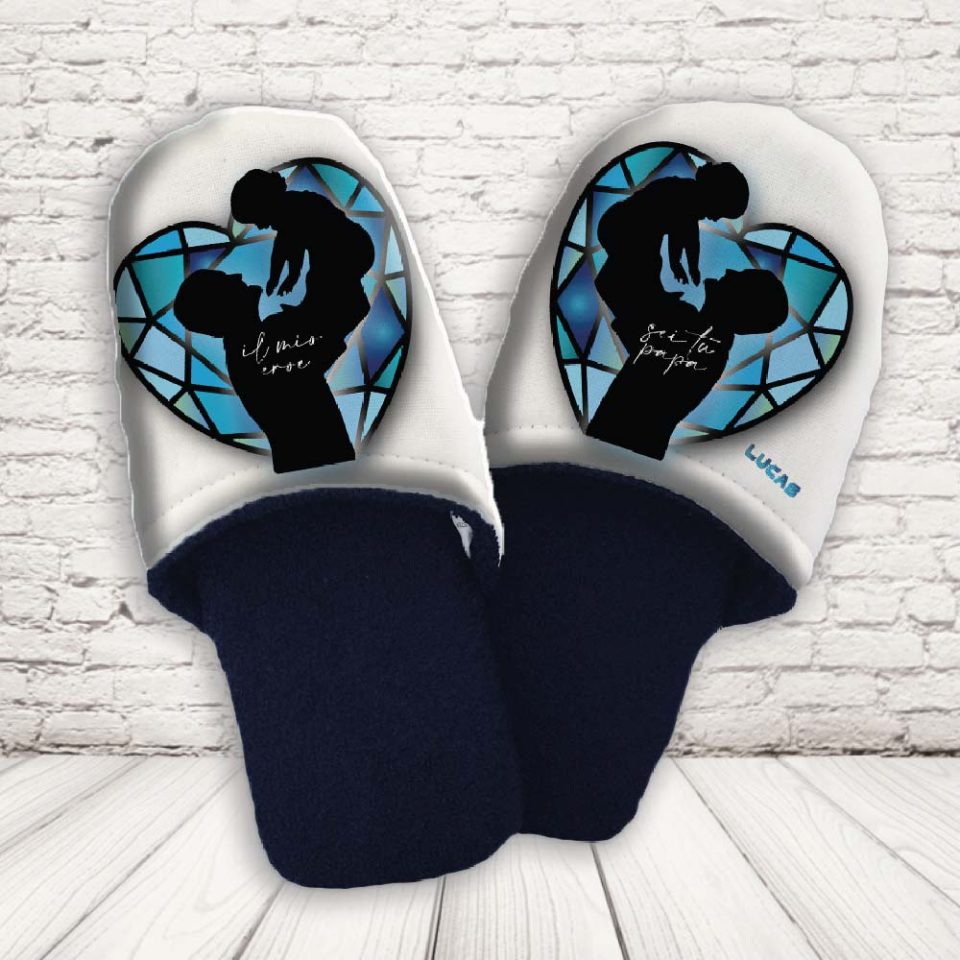 PANTOFOLE PAPA' ''BEST DAD CRISTALLO BLU''