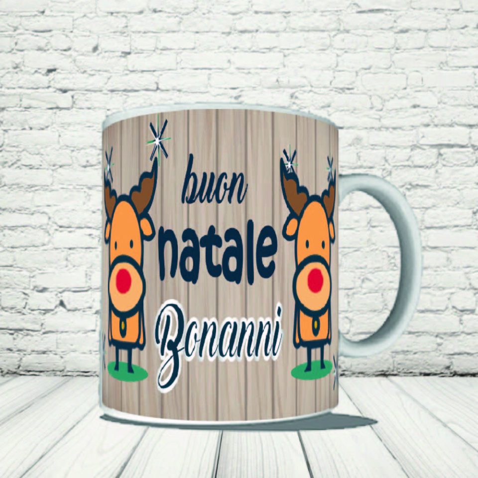 TAZZA NATALE ''SUPER RENNA CARTOON''