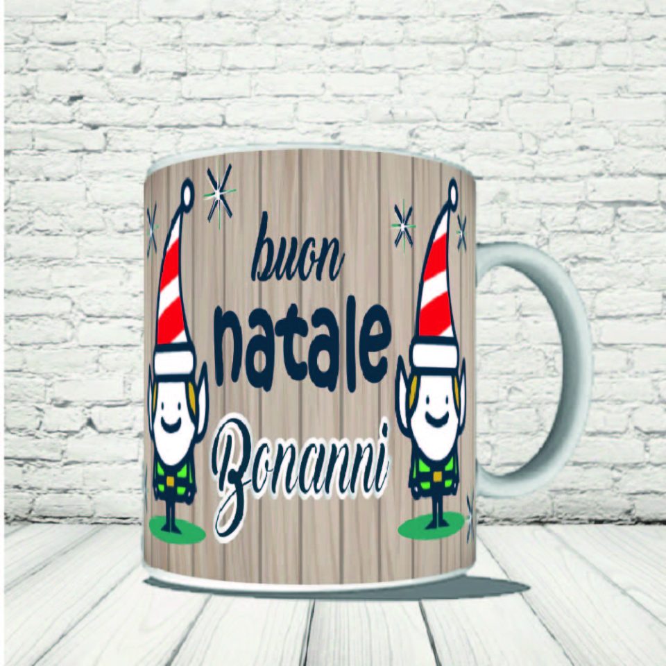 TAZZA NATALE ''SUPER ELFO CARTOON''
