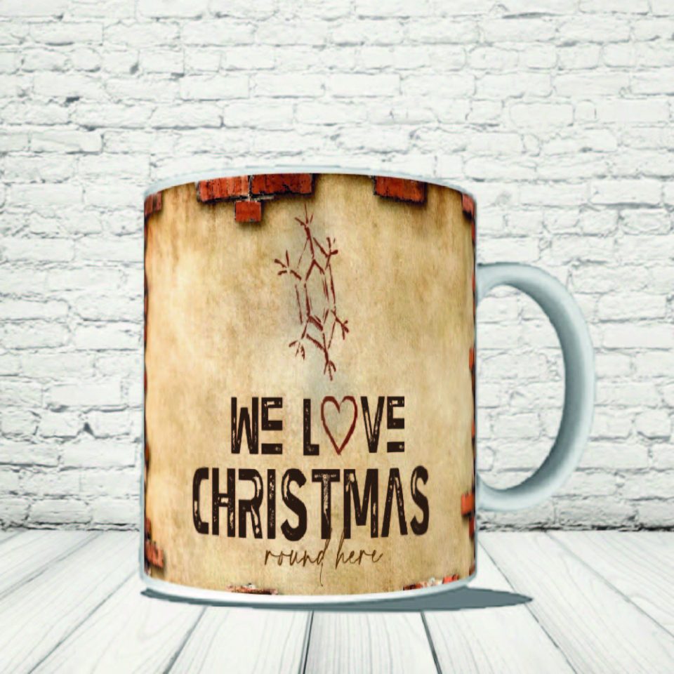 TAZZA NATALE ''LOVE CHRISTMAS FIOCCO''