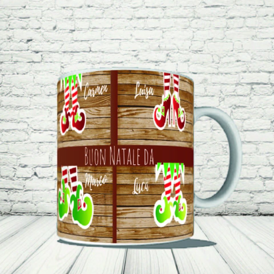 TAZZA NATALE ''CHRISTMAS PIEDI ELFI''