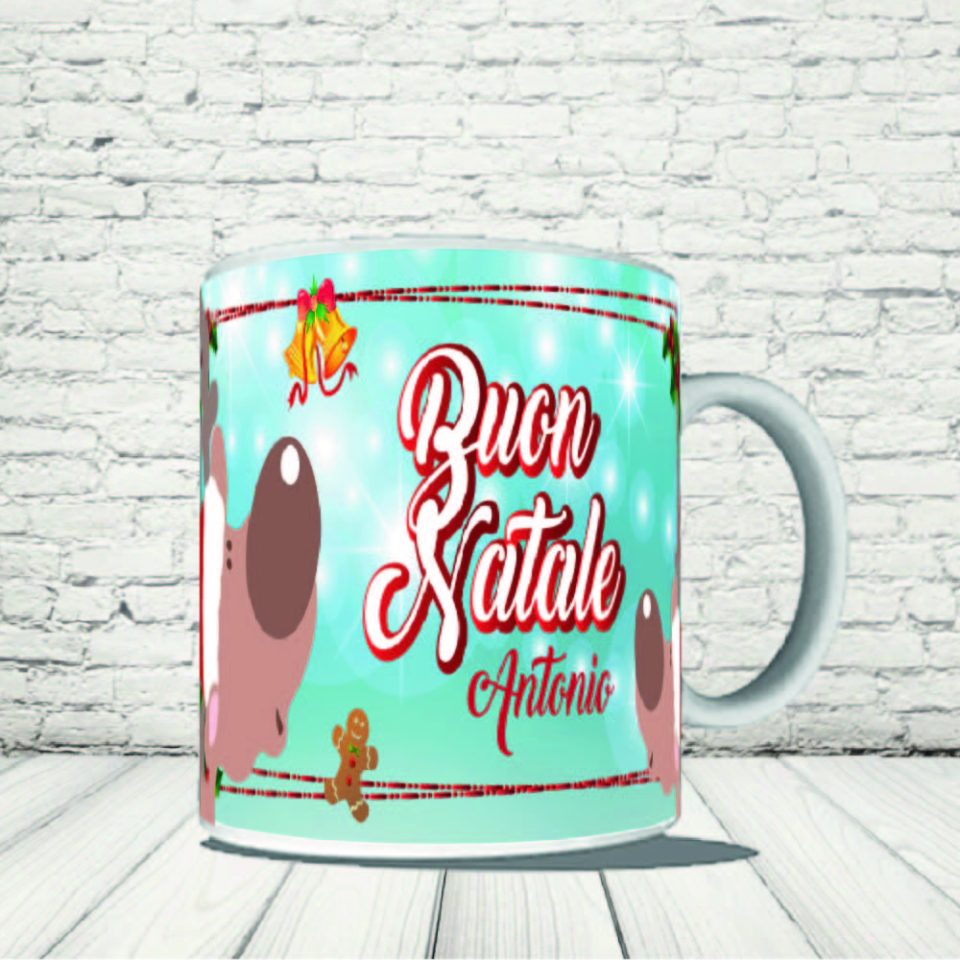 TAZZA NATALE ''RENNA CARTOON''