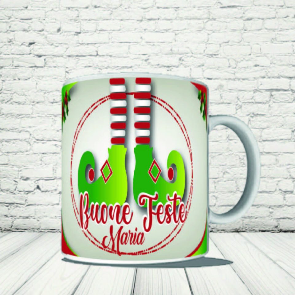 TAZZA NATALE ''BUONE FESTE ELF''