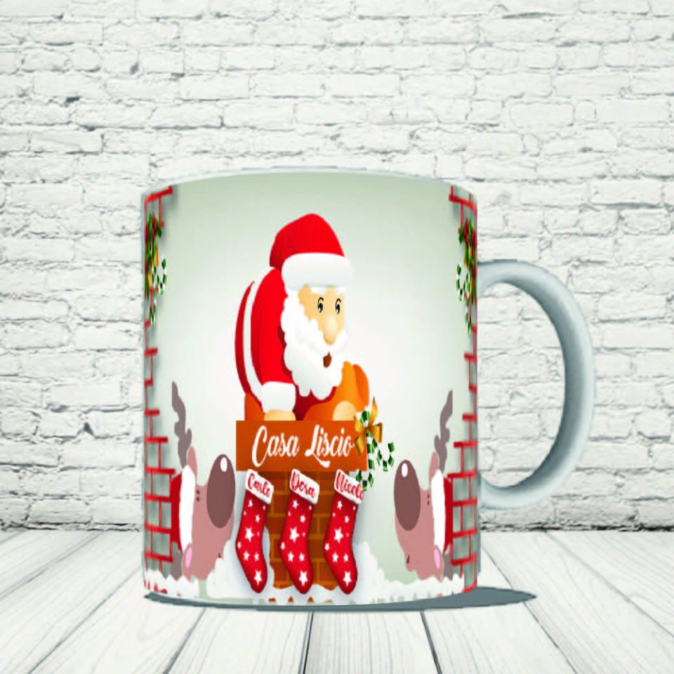 TAZZA NATALE ''GIU' DAL CAMINO''