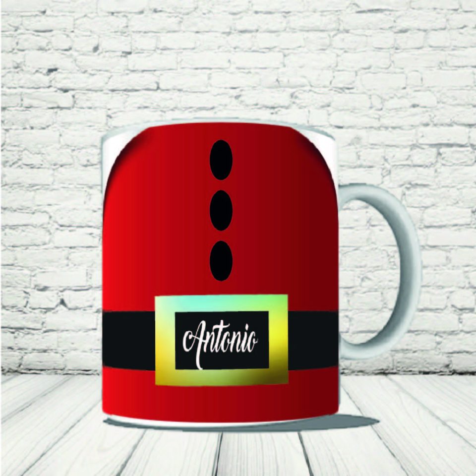 TAZZA NATALE ''SANTA CLAUS CINTURA''