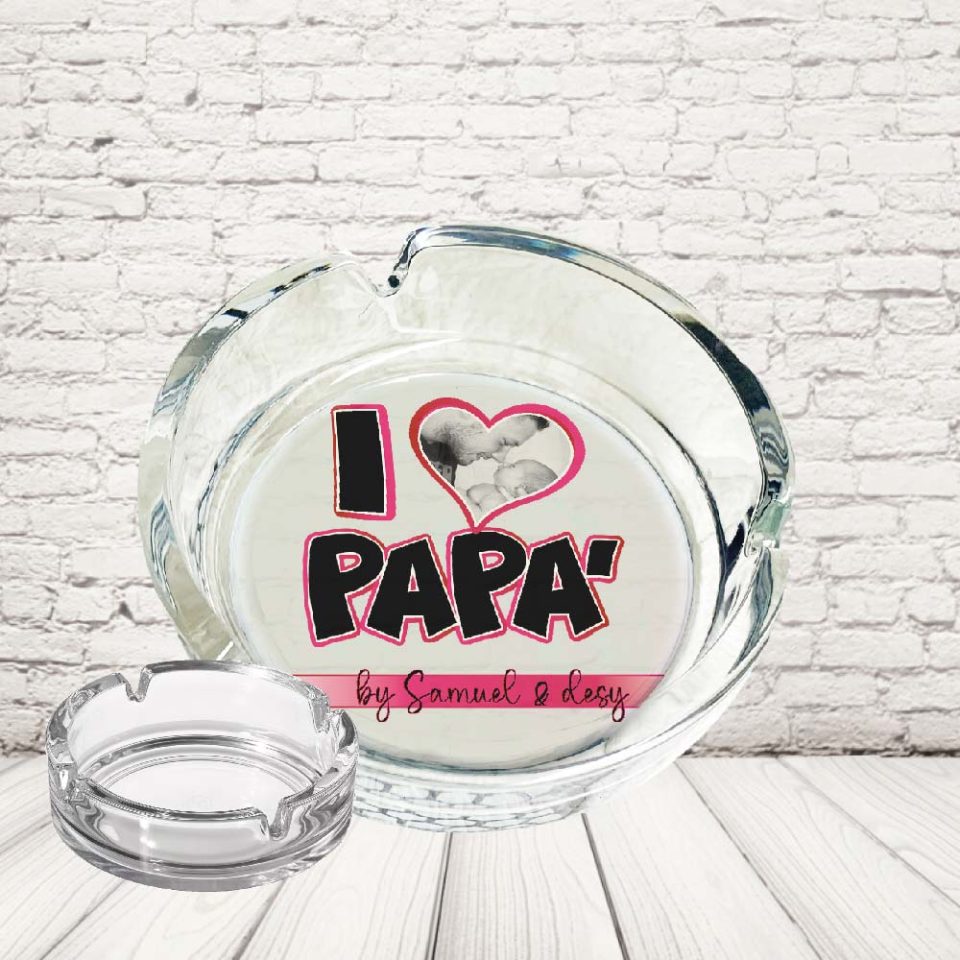 POSACENERE ''LOVE DAD CUORE ROSA''