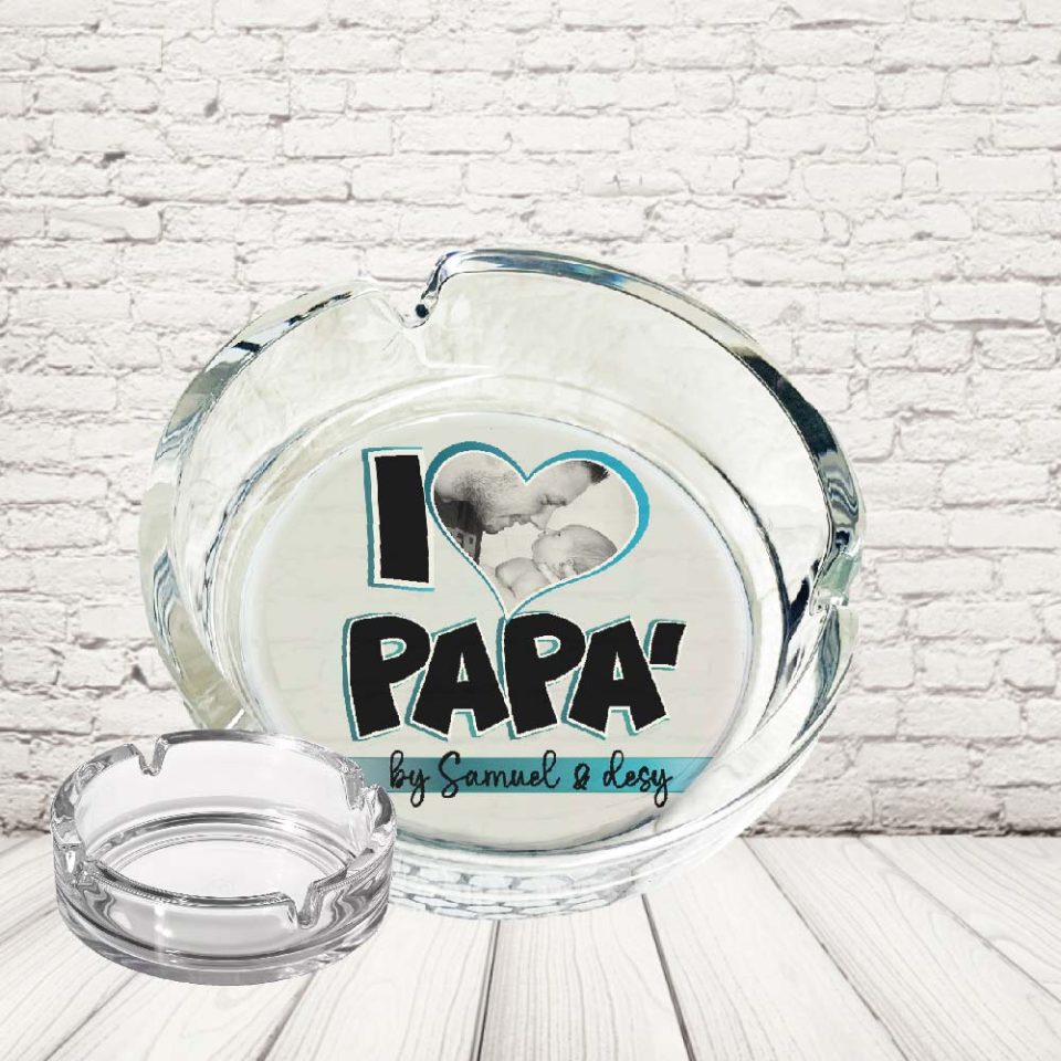 POSACENERE ''LOVE DAD CUORE AZZURRO''