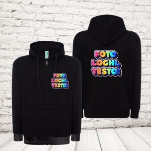 felpa zip adulto blu