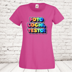t-shirt donna fucsia