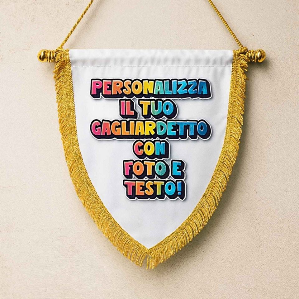 GAGLIARDETTO PERSONALIZZABILE CON LOGHI E TESTO