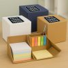 Kit Set 20pz da Scrivania blocco cubo Appunti Ecologico Portapenne con foglietti adesivi e Segna Pagine Personalizzabile con Logo testo Idea Regalo per Aziende Uffici Lavoro