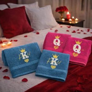 SET ASCIUGAMANO ''KING AND QUEEN''