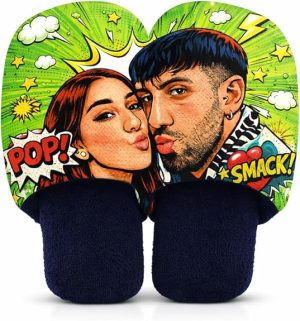 pantofole pop art verde