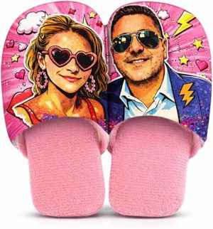 PANTOFOLE DONNA POP ART ROSA