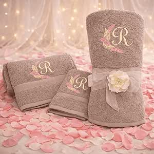 SET ASCIUGAMANI ''LETTER FLOREALE''