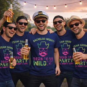 T-SHIRT CELIBATO ''BORN TO BE WILD'' BLU