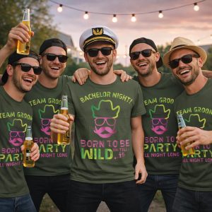 T-SHIRT CELIBATO ''BORN TO BE WILD'' VERDI