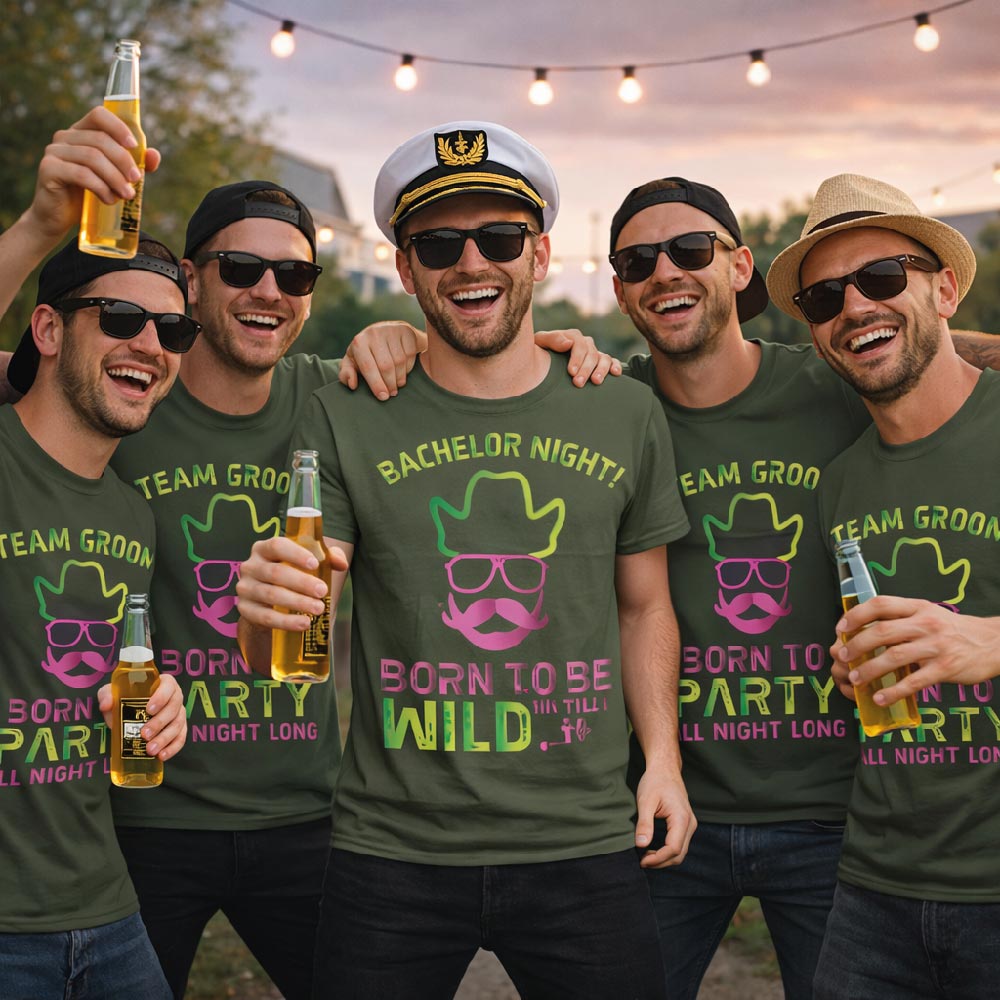 T-SHIRT CELIBATO ''BORN TO BE WILD'' VERDI