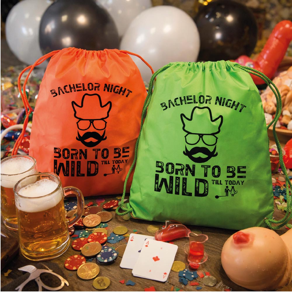 SACCA SPORT FLUO ''BORN TO BE WILD''