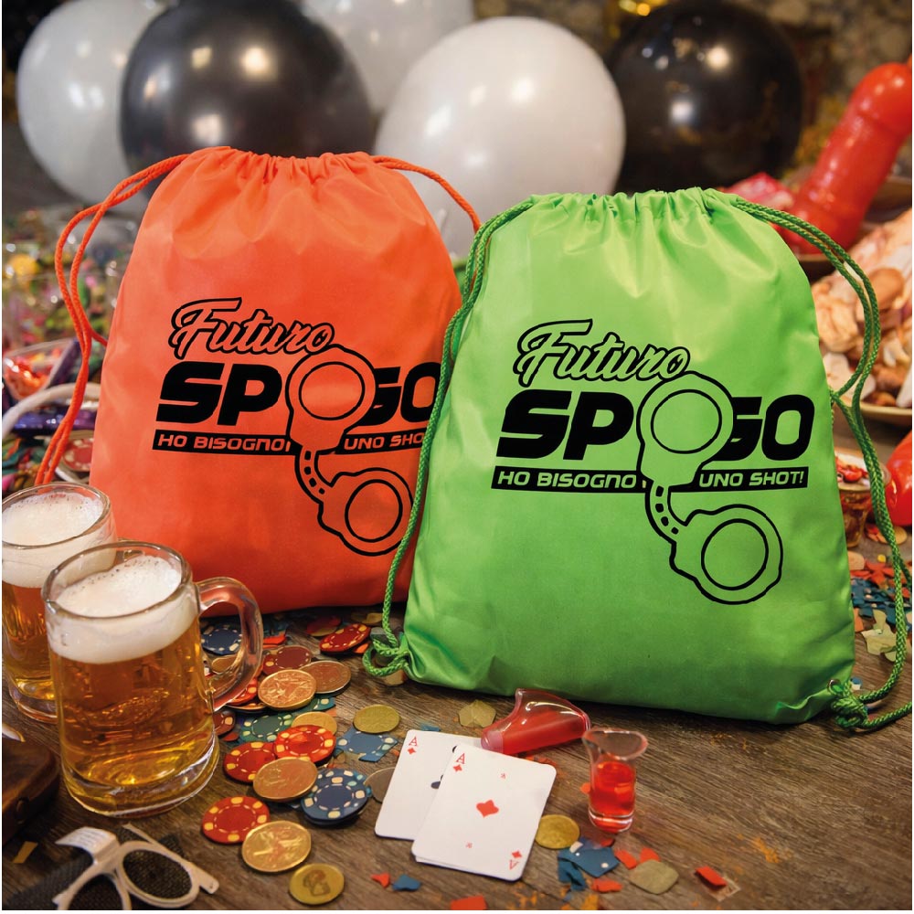 SACCA SPORT FLUO ''FUTURO SPOSO MANETTE''