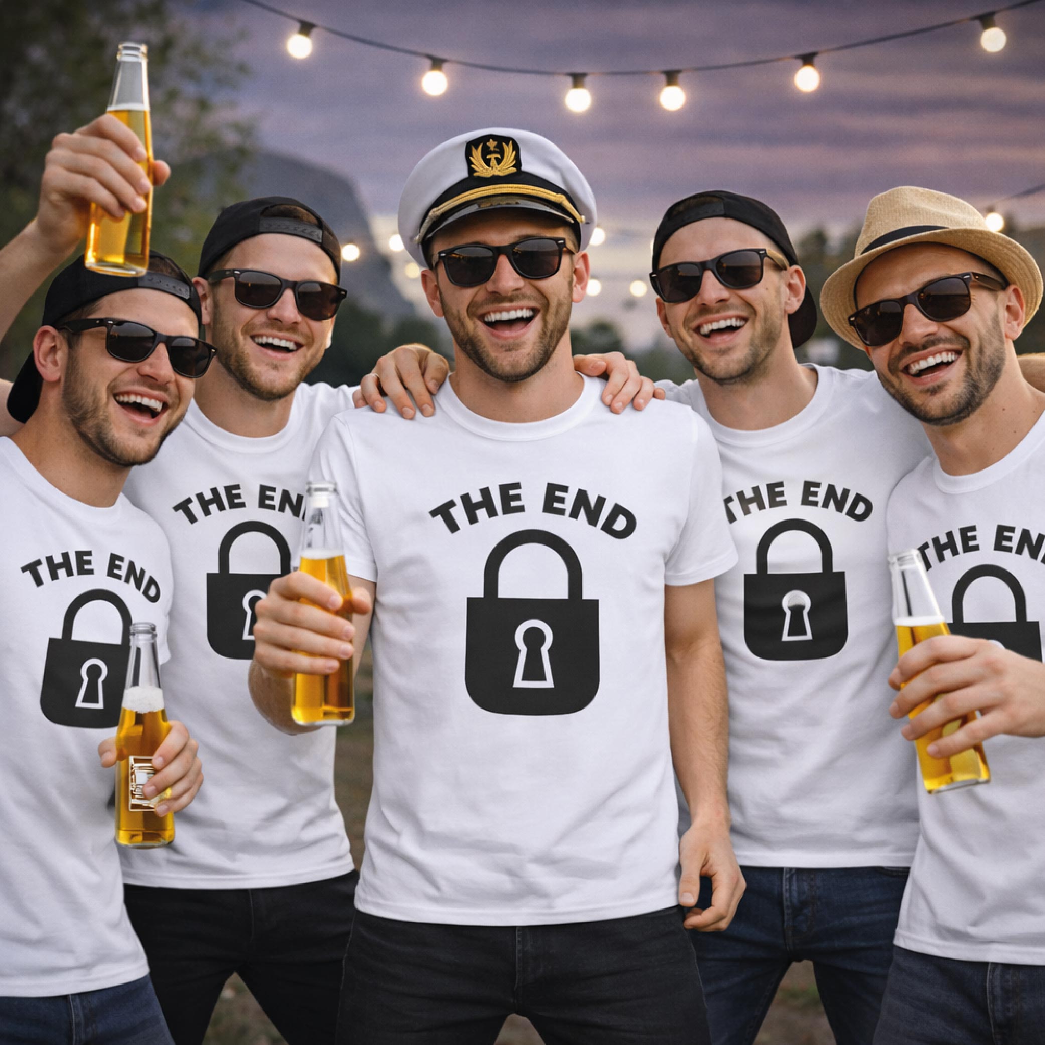 T-SHIRT CELIBATO ''the end'' BIANCHE