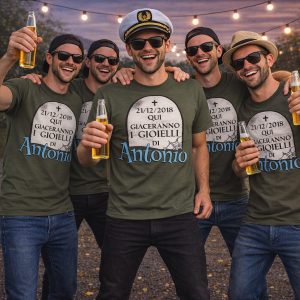 T-SHIRT CELIBATO ''QUI GIACERANNO'' VERDE