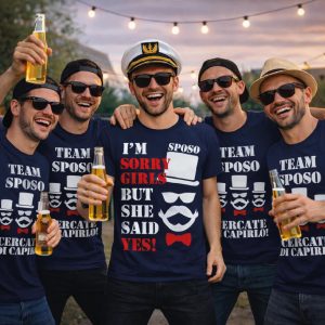 T-SHIRT CELIBATO ''IM SORRY'' BLU