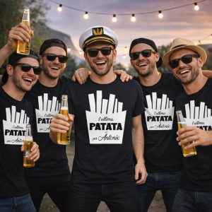 T-SHIRT CELIBATO ''ULTIMA PATATA'' NERE