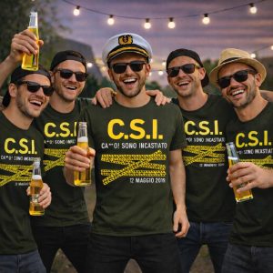 T-SHIRT CELIBATO ''C.S.I'' VERDI