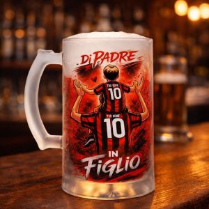 BOCCALE BIRRA '' DI PADRE IN FIGLIO milan''