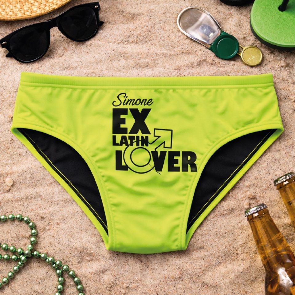 COSTUME FLUO ''EX LATIN LOVER'' GIALLO