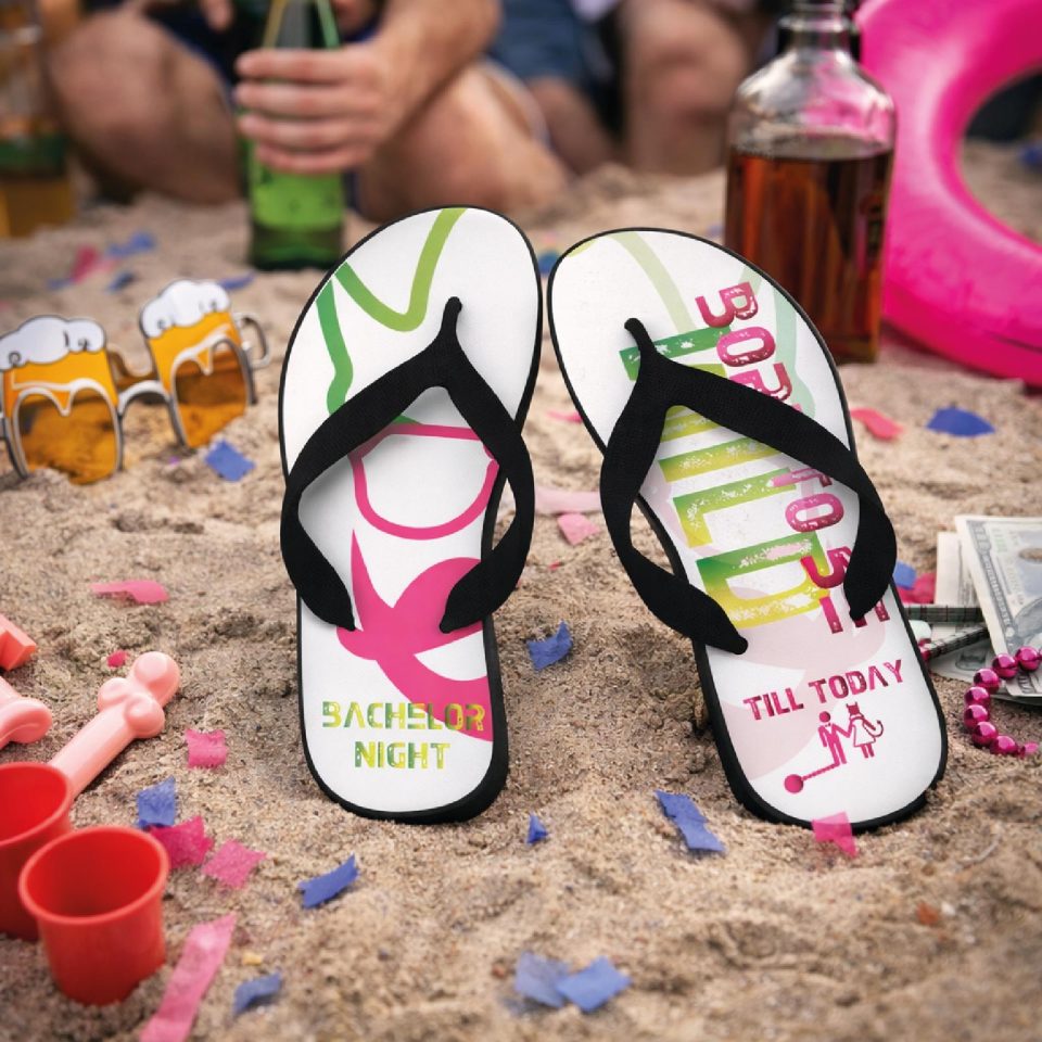 Infradito Uomo per Addio al Celibato Uomo Matrimonio Sposi Eventi Spa Spiaggia Mare Ciabatte BORN WILD 36 37 38 39 40 41 42 43 44 45