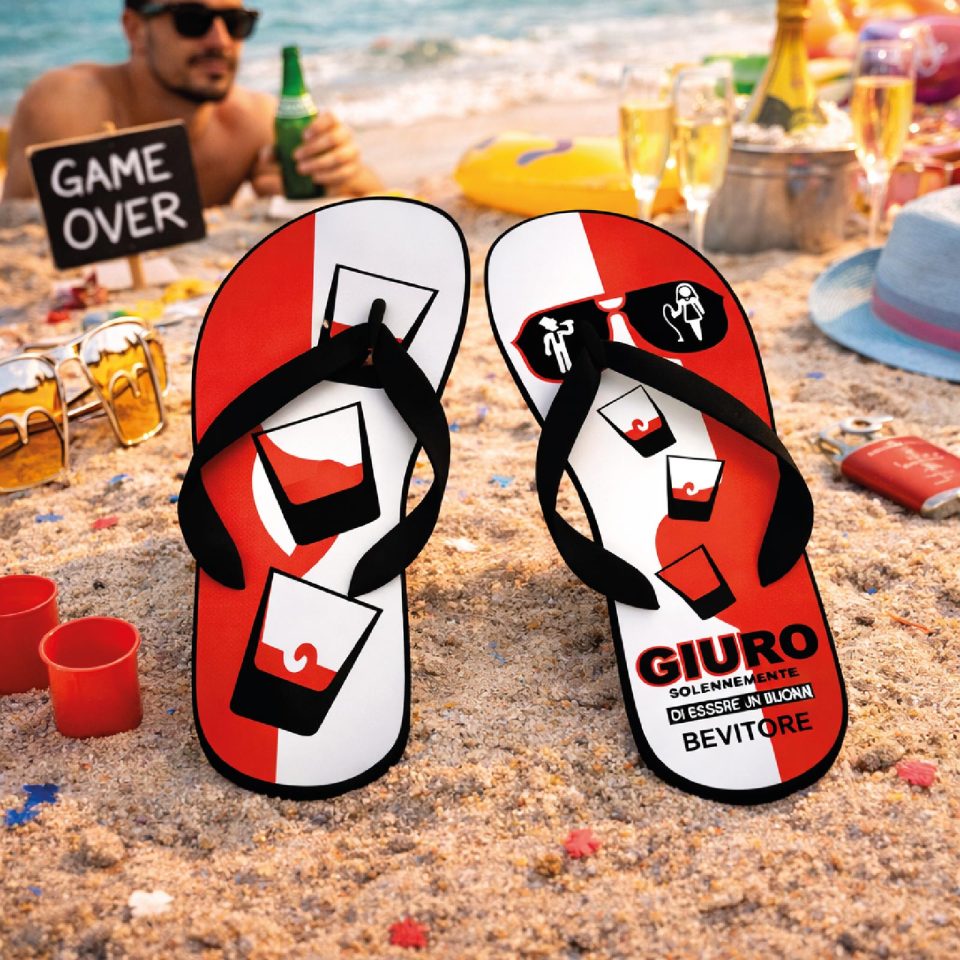 Infradito Uomo per Addio al Celibato Uomo Matrimonio Sposi Eventi Spa Spiaggia Mare Ciabatte ''GIURO SOLENNEMENTE'' 36 37 38 39 40 41 42 43 44 45